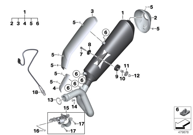 Exhaust system parts with mounting