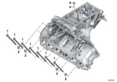 Screw con.f.engine housing lower section