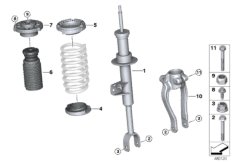 Mounting parts f front spring strut