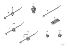 Soporte mazo de cables motor