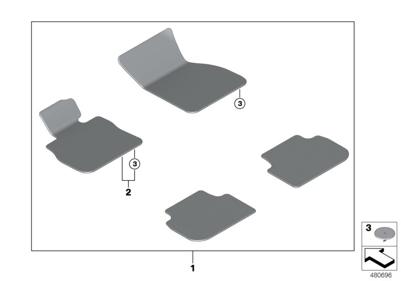 Stuoia di inserimento velours