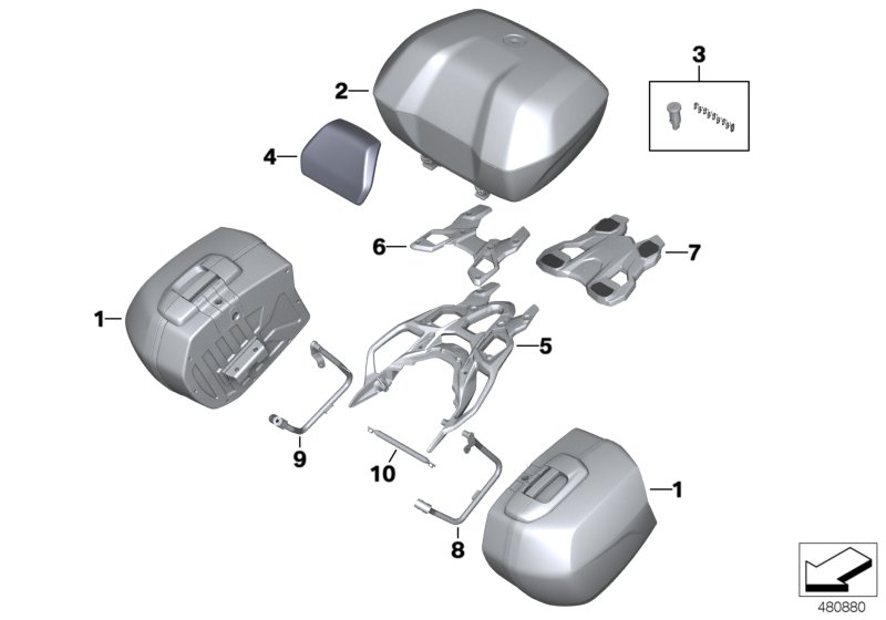 Sistema da bagagem S 1000 XR