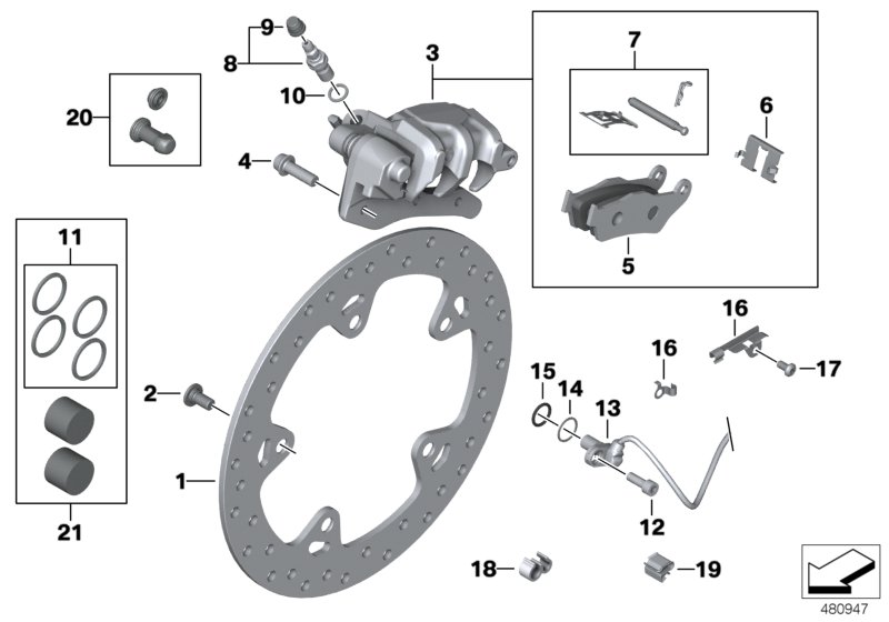 Frein de roue arrière