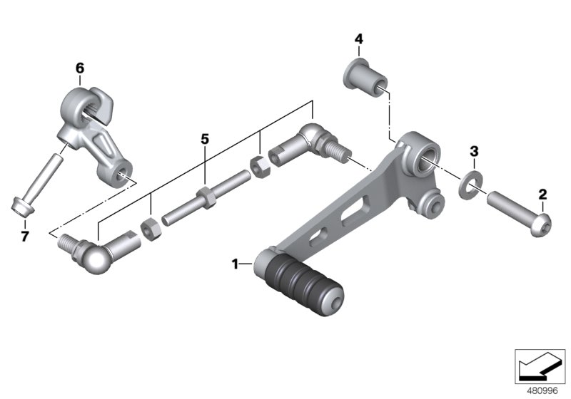 External gearshift parts/Shift lever