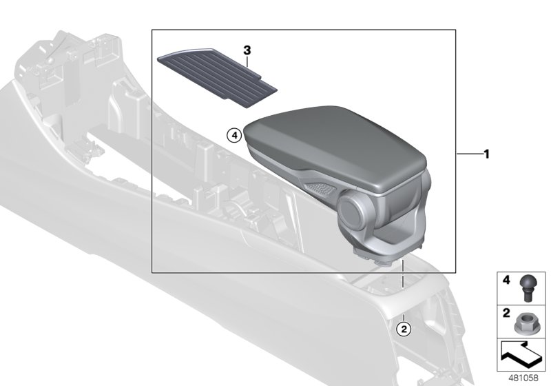 Armrest, centre console