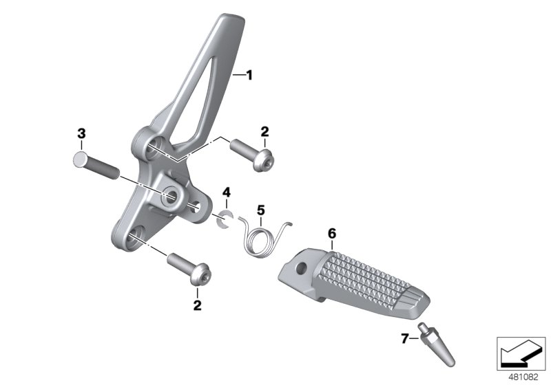 Footpeg plate/Front footpeg