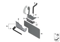 Suporte da bateria/anteparo térmico