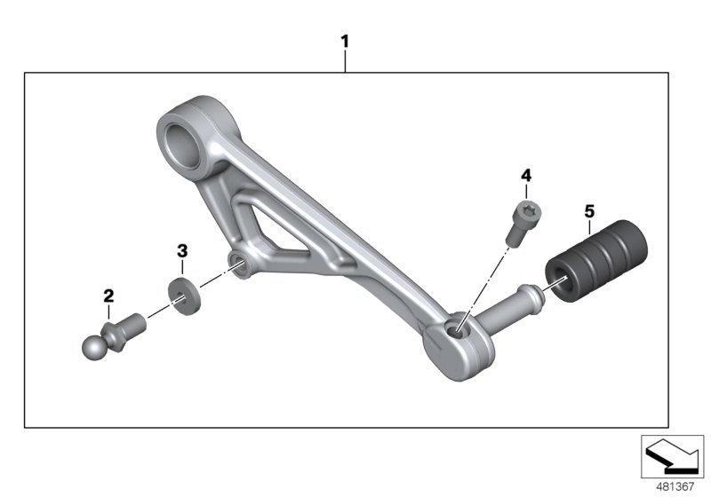 Gearshift lever, adjustable