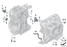 Engine housing mounting parts