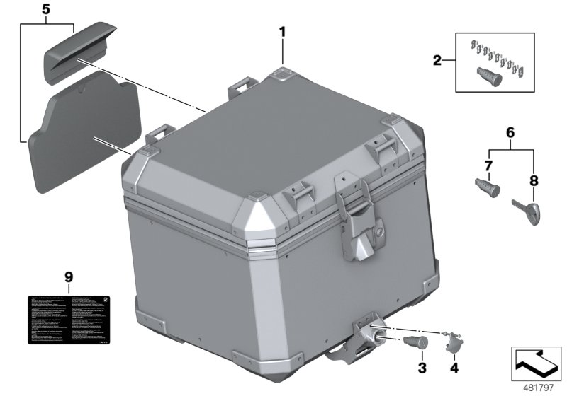 Aluminium topcase