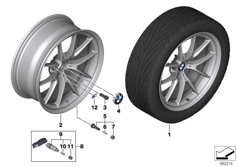 BMW 경합금 휠, Y 스포크 763M