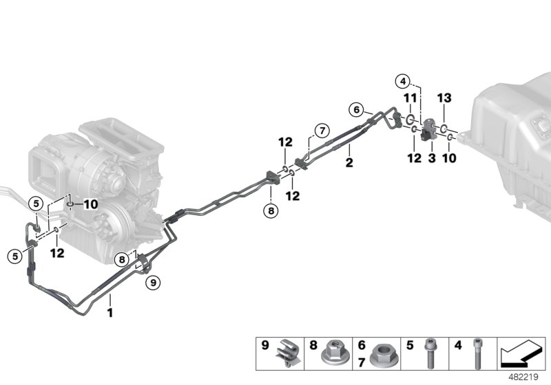 Refrigerant lines, underfloor