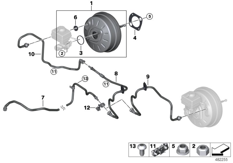 Power brake unit depression