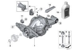 Rear axle differential M-veh