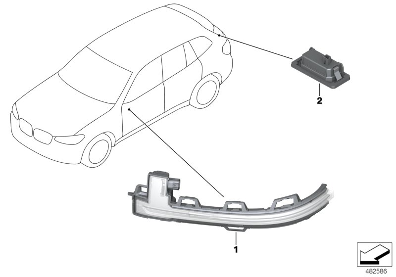 Clignotant additionnel/lampes extérieur