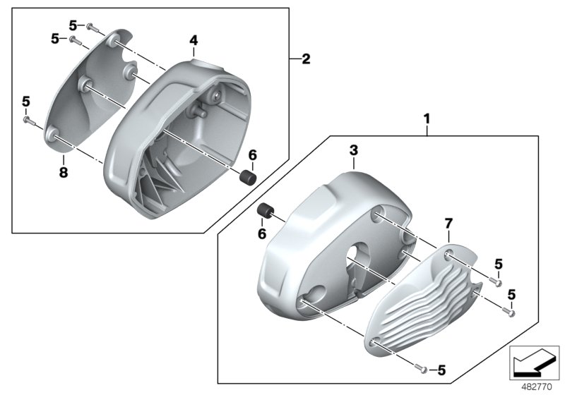 Cylinder head cover "2V"