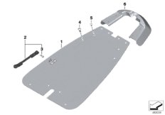 Halteplatte und Blende für Behörde