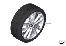 Winter wheel with tyre V-spoke 691