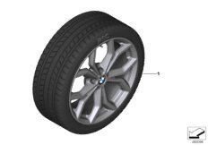 Winter wheel with tyre Y-spoke 694