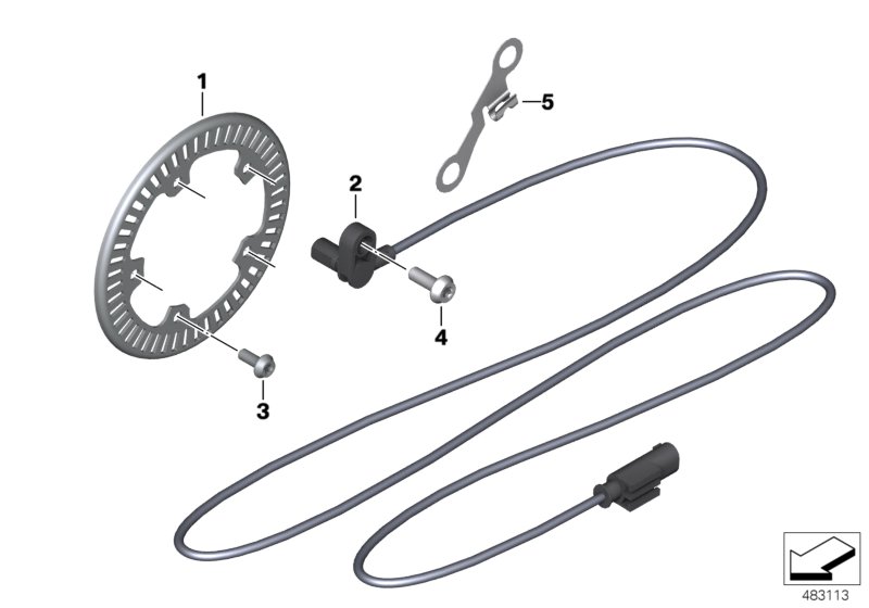 Drehzahlsensor vorn