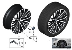 BMW 轻质金属车轮 V 型轮辐 687 - 21"
