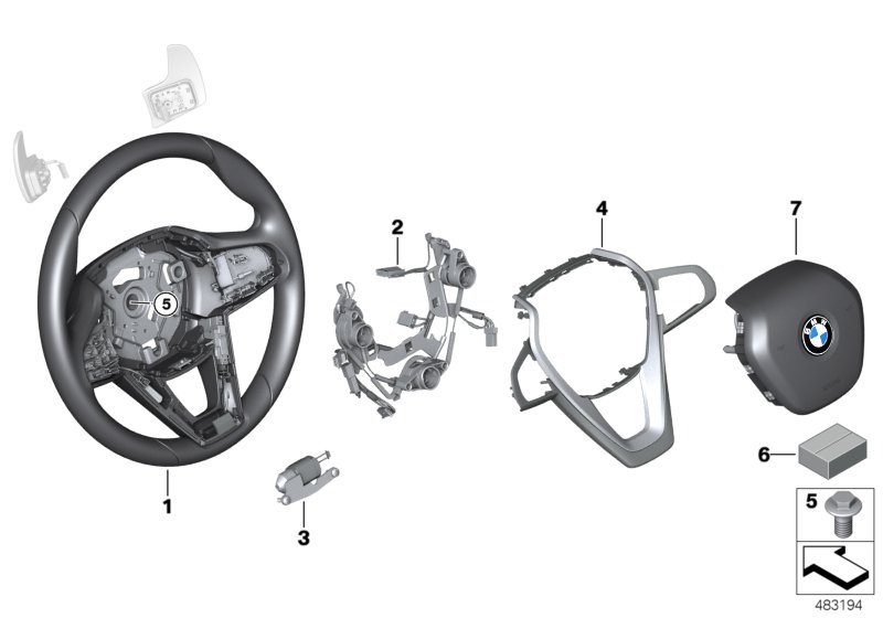 Volante desp. airbag MF/hastes selecção