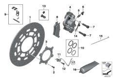 Front wheel brake