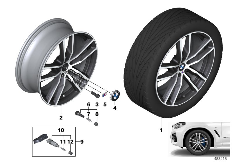 BMW LM Rad Doppelspeiche 698M - 19"