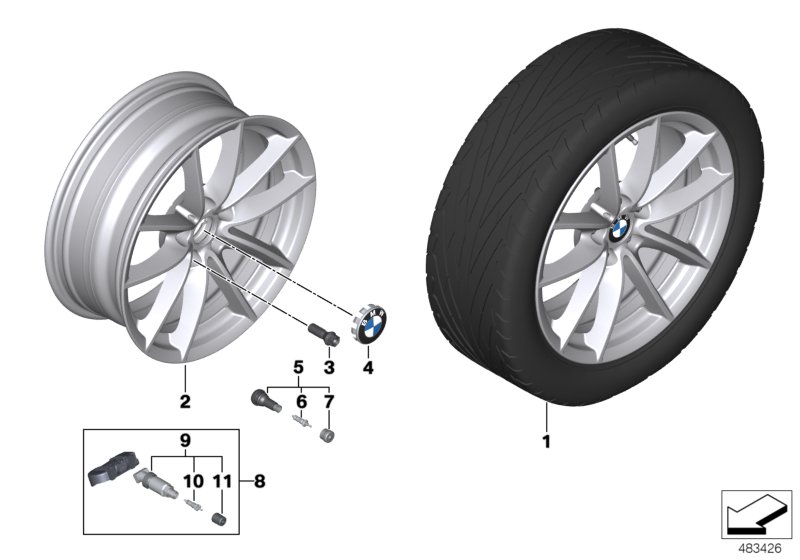 BMW LM Rad V-Speiche 618 - 18"