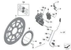 Front wheel brake