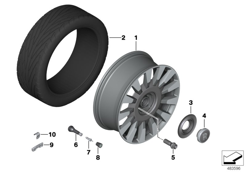 Hafif alaşımlı metal tekerlek stil 679