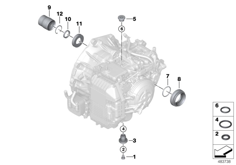 GA8G45AW piezas mont./juntas veh.trac.to