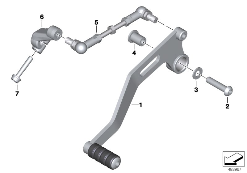 External gearshift parts/Shift lever