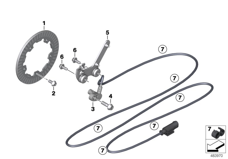 Drehzahlsensor vorn