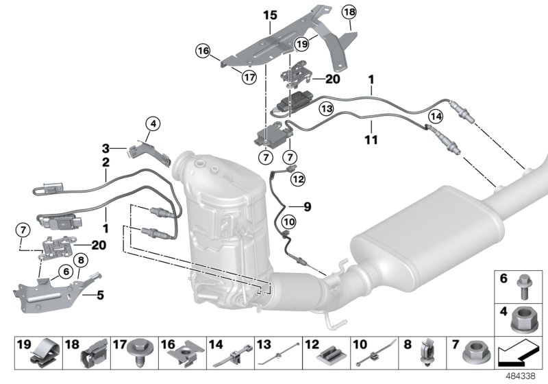 Sonde gaz d'échappement / sonde NOX