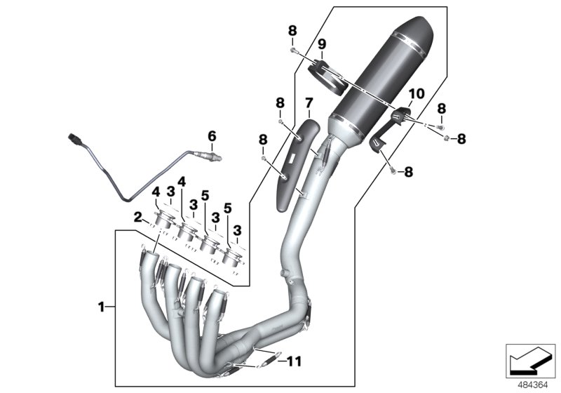 Exhaust system parts with mounting