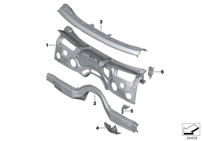 Frontwand, onderdelen