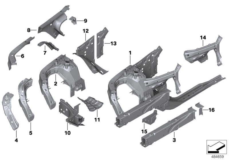 Wheelhouse/engine support