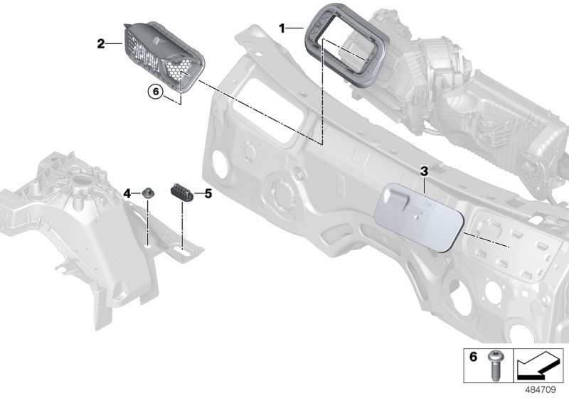 Přívodní vzduchový kanál motor. prostor