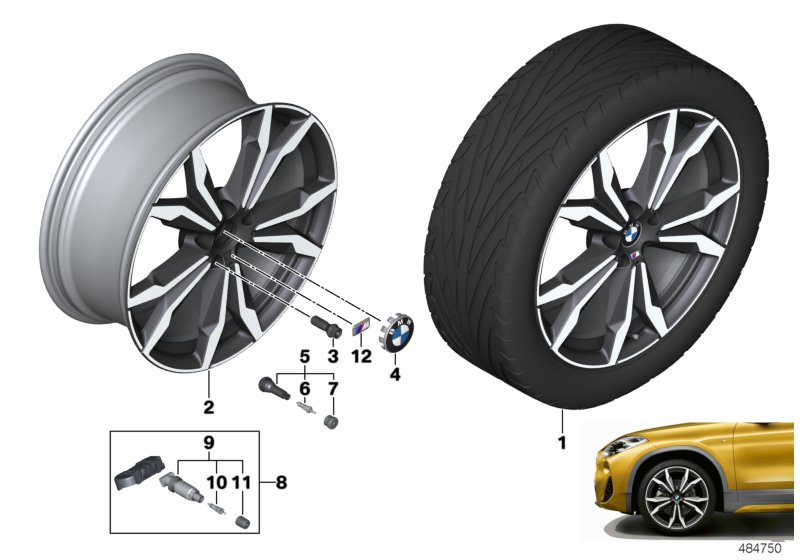 BMW LA wheel M double spoke 717M - 20"