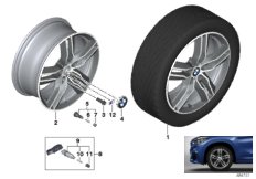 Roue LM BMW rayons doubles M 570M - 18"