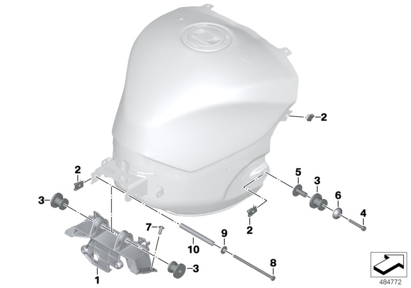 Fissaggi serbatoio carburante