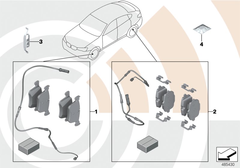 Service kit, brake pads / Value Line