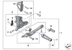 Ayak pedal ünitesi, sağ