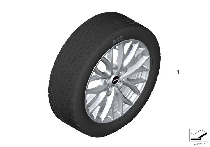 JCW Ζάντα ελ.μετ.Cross Spoke R134 – 19"