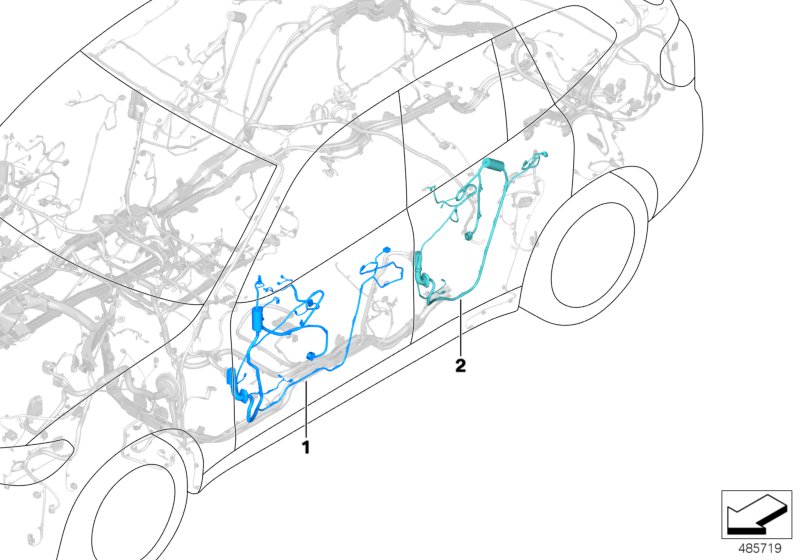 Door cable harness