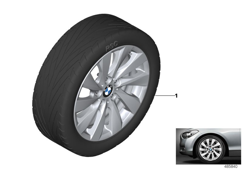 BMW LA wheel turbine styling 381 - 17"