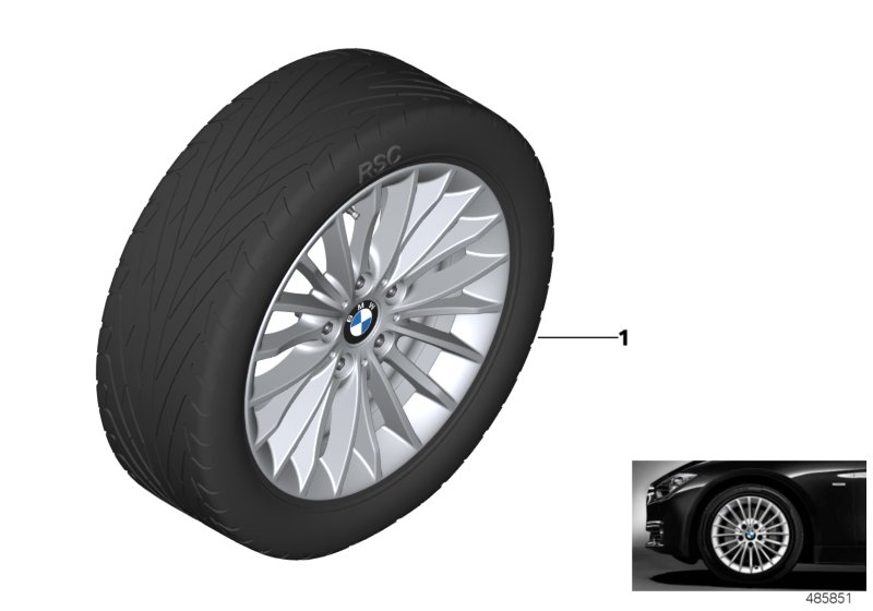 BMW LA wheel, multi spoke 414 - 17''