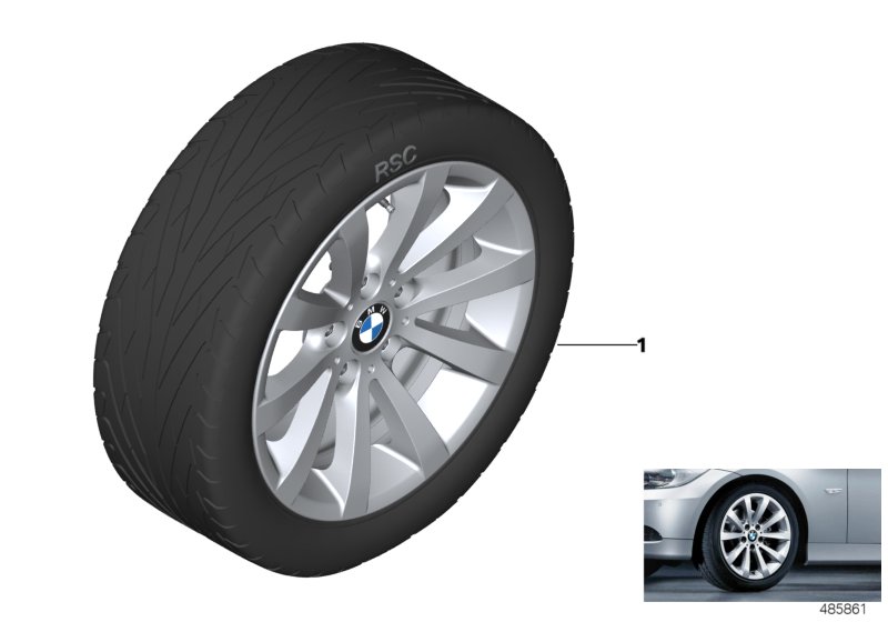 BMW LA wheel V-spoke 285 - 17"