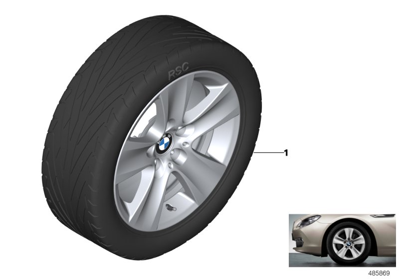 BMW 轻质铝合金轮辋 星形轮辐 327 - 17''